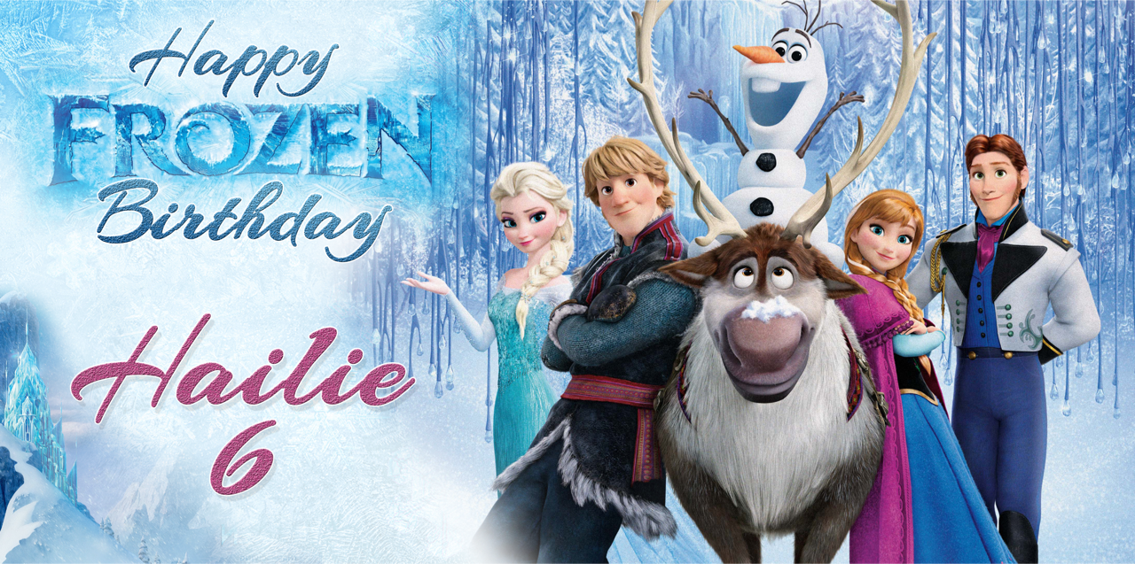 Custom Frozen Birthday Banner