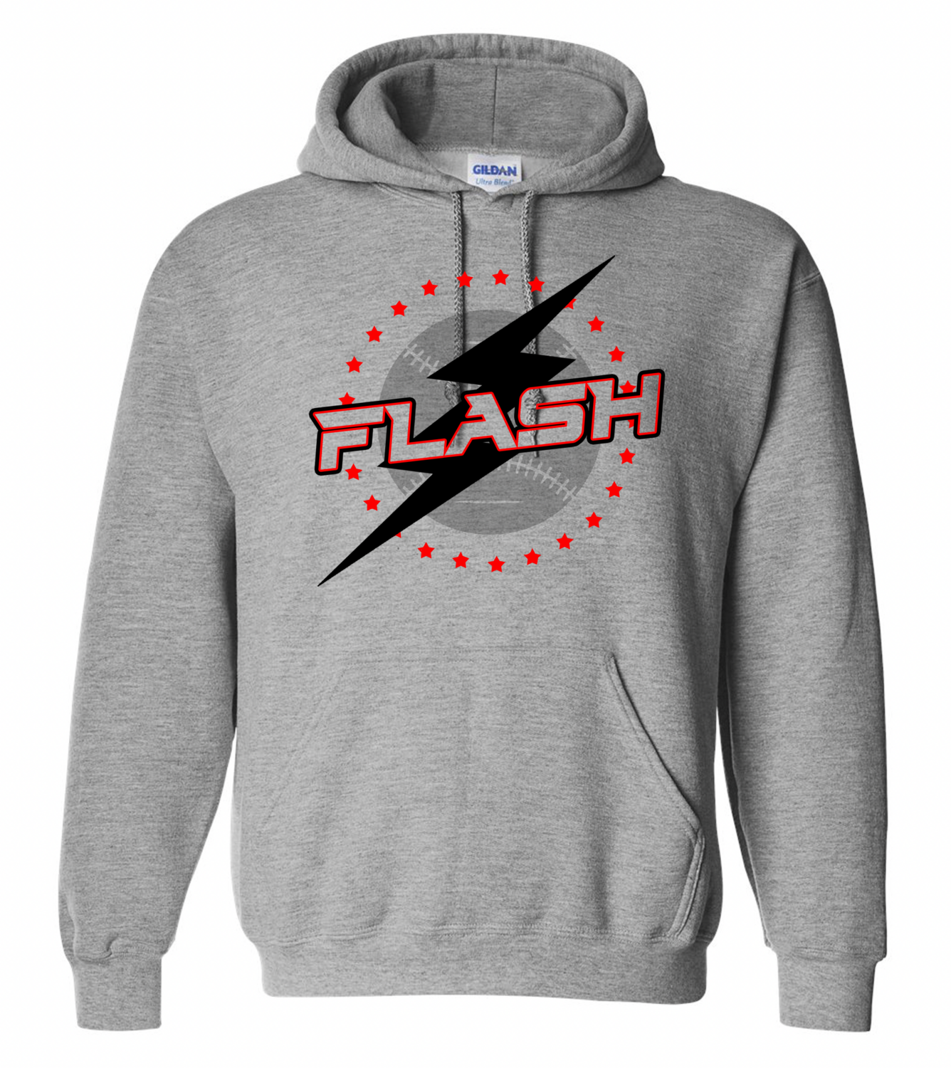 Flash Hoodie Grey 18500