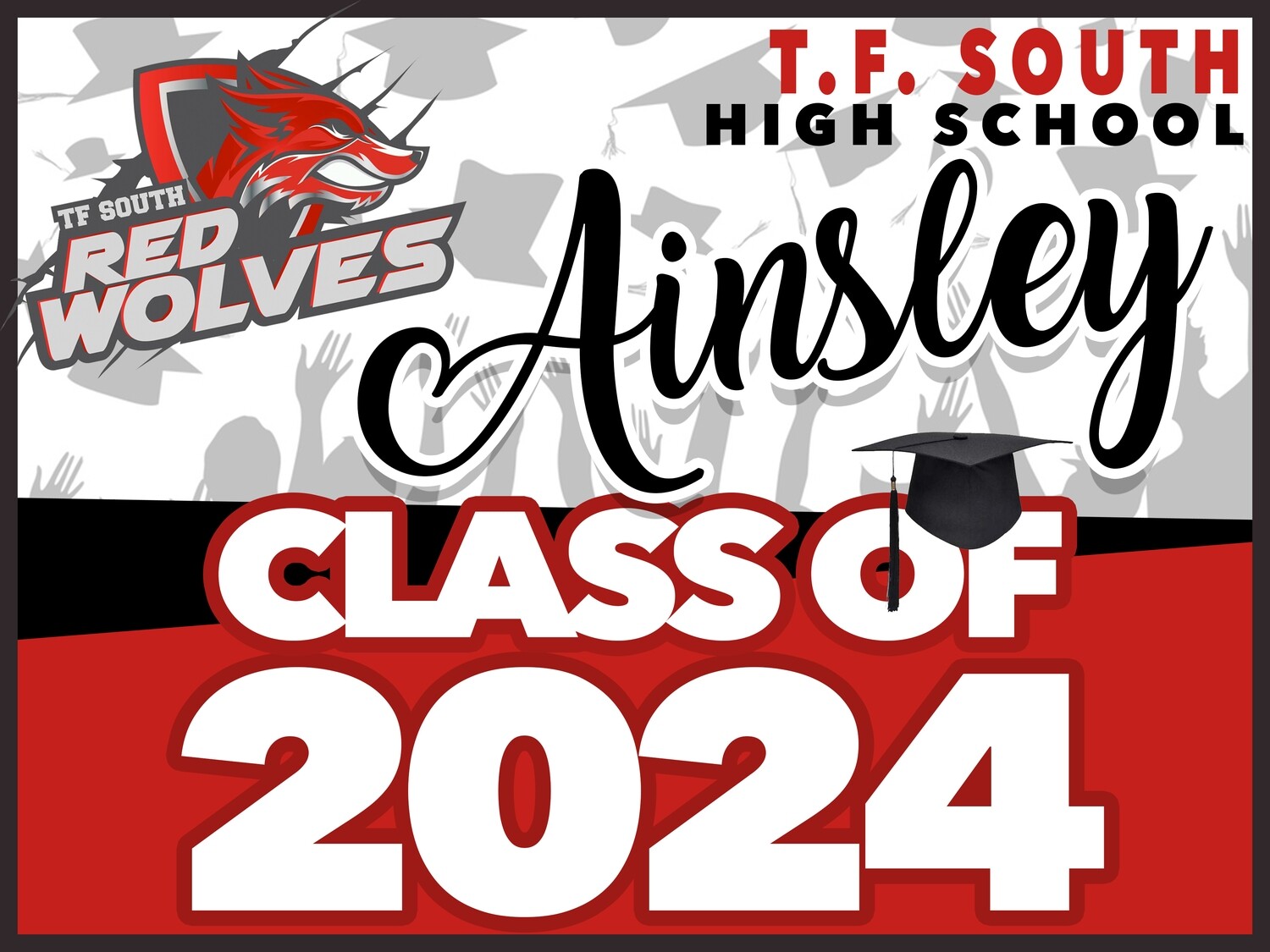 THORNTON FRACTIONAL HIGH SCHOOL Grad Yard Sign