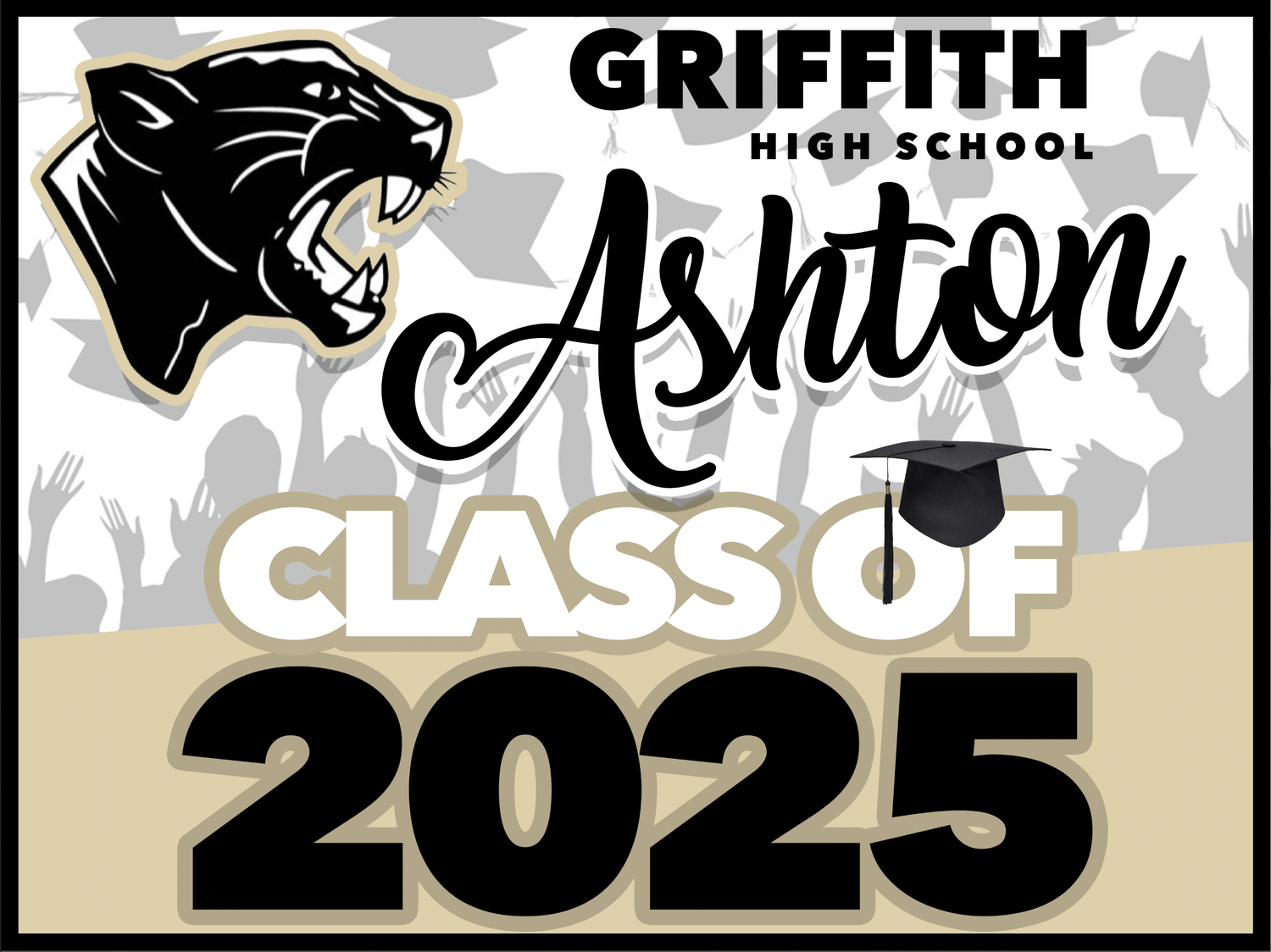 GRIFFITH HIGH SCHOOL GRAD YARD SIGN