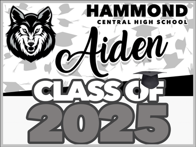 Hammond Central High School GRAD YARD SIGN