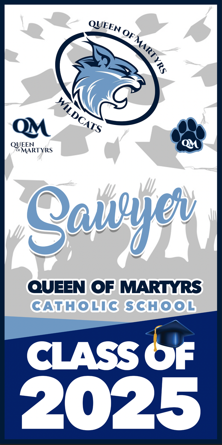 Queen of Martyrs Catholic School Banner