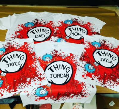 Dr. Seuss Personalized Thing Shirts, Family Vacation Shirts, Thing 1, Thing 2 Shirts