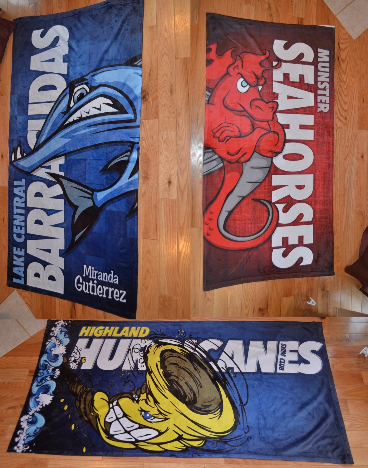 Swim Team Towels, personalized with your swimmers name