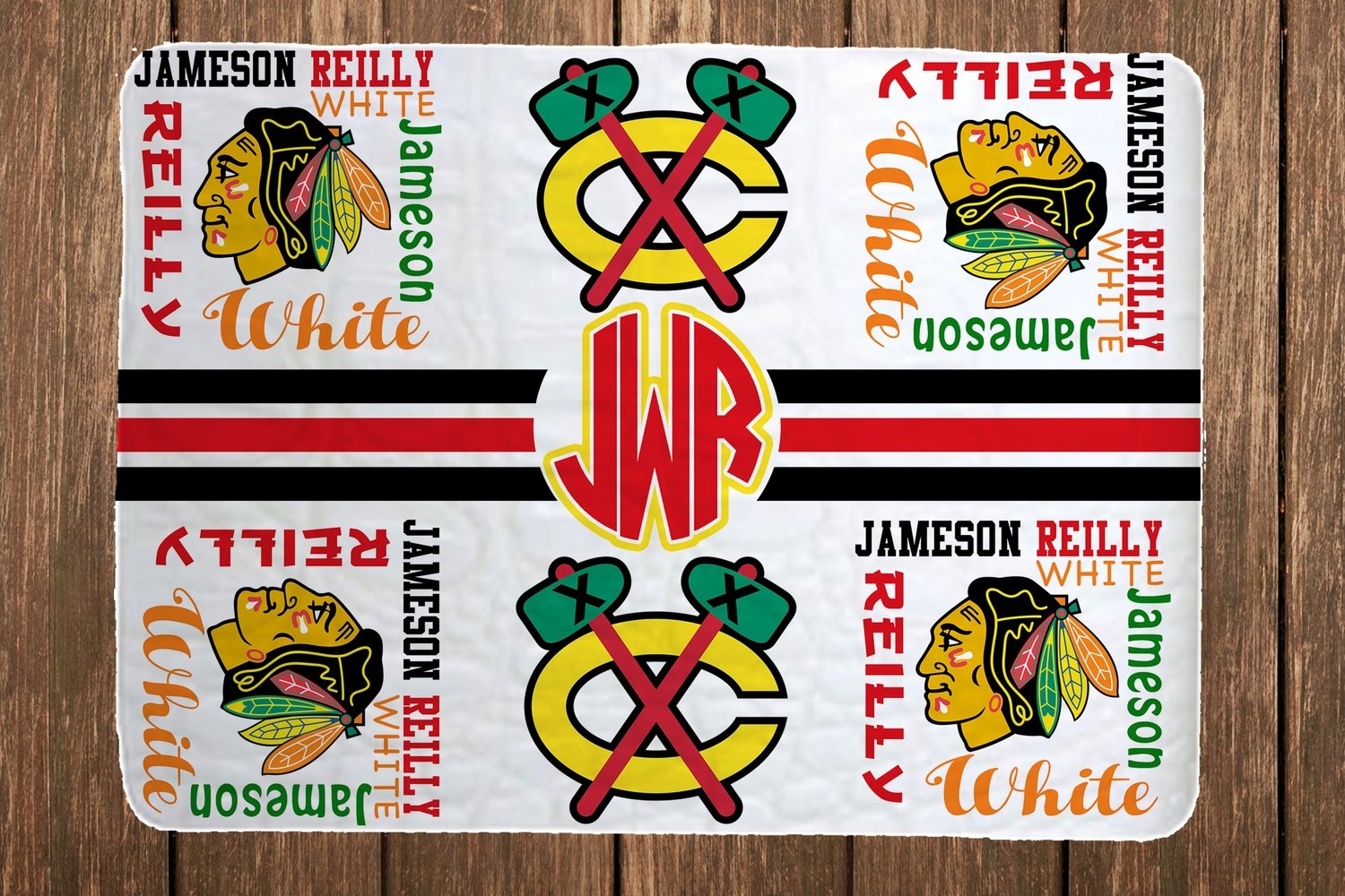 Black Hawks Baby Blanket , Personalized Baby Blankets, Personalized Baby Blanket, Baby Blanket with Name, Baby Shower Gifts, Blanket with Name Baby Shower, Baby Shower