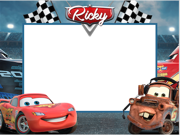 CARS LIGHTNING MCQUEEN DIY BIRTHDAY PARTY FRAME STICKER
