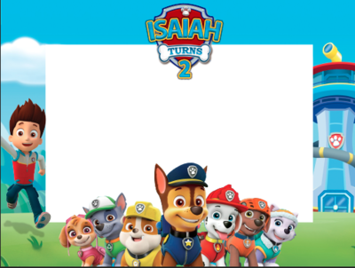 PAW PATROL DIY BIRTHDAY PARTY FRAME STICKER