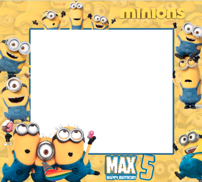 MINIONS DIY BIRTHDAY PARTY FRAME STICKER