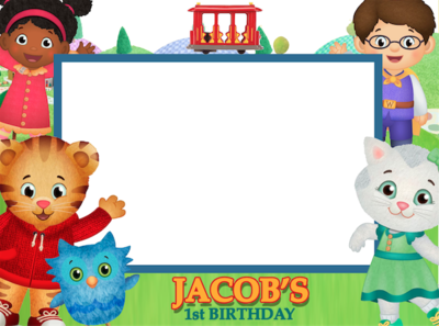 DANIEL TIGER DIY BIRTHDAY PARTY FRAME STICKER