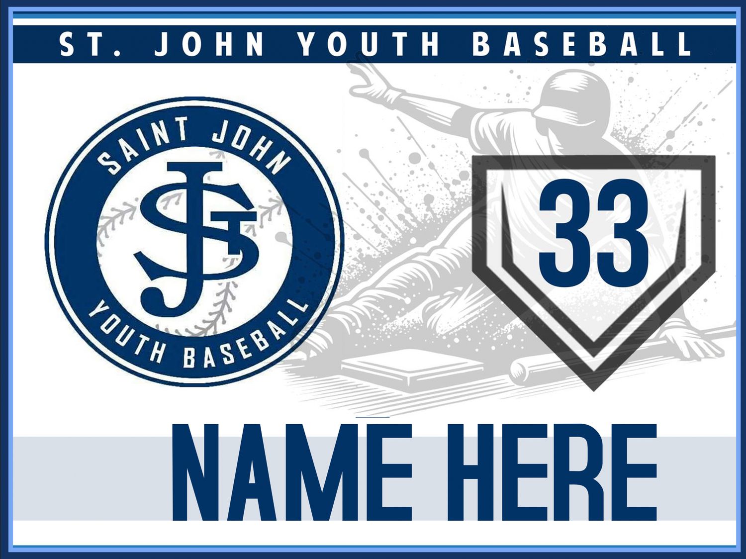 St. John Youth Baseball Yard Sign