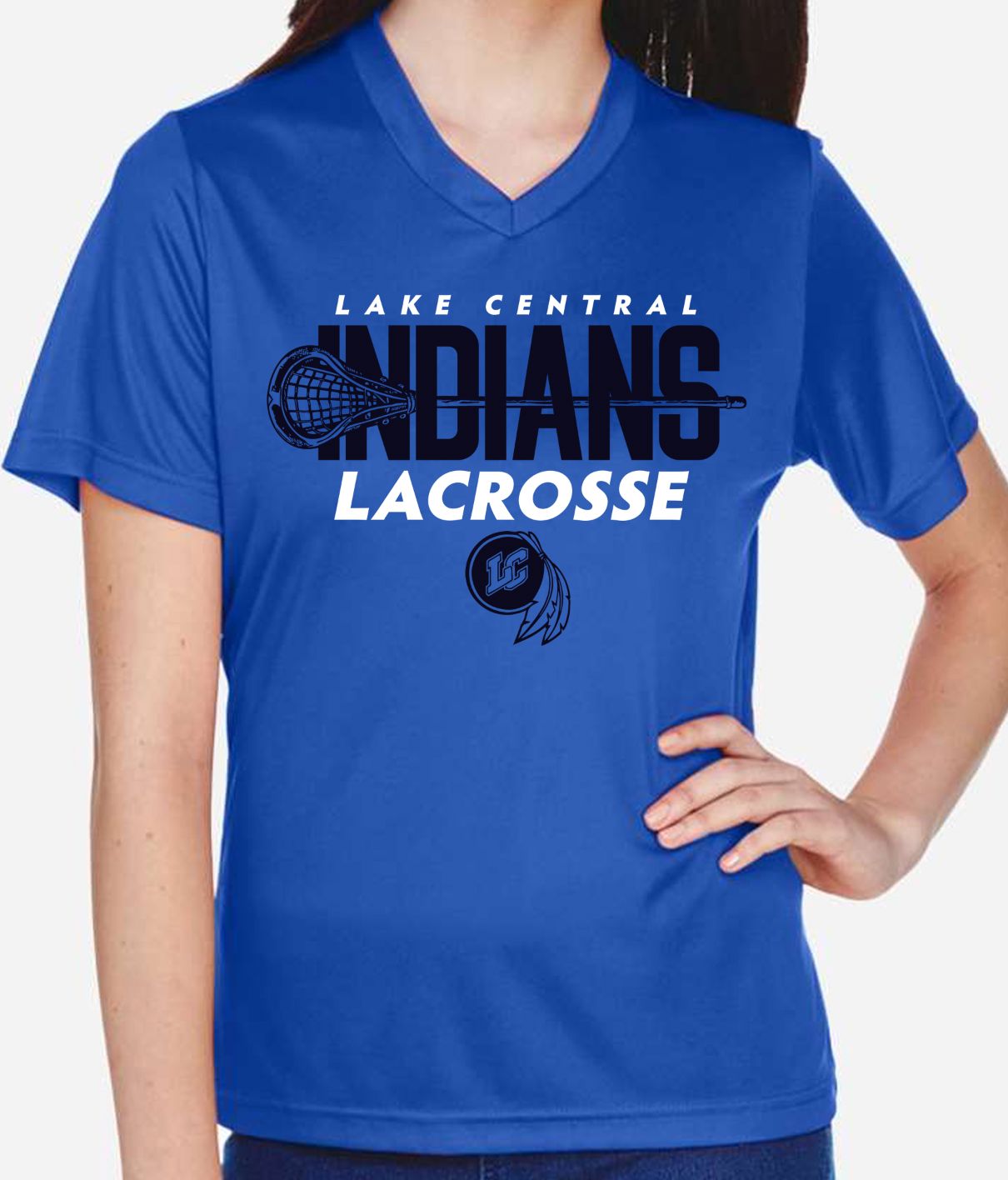 LC INDIANS DRIFIT LADIES TSHIRT-LACROSSE