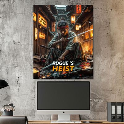 Samurai Vertical Metal Print