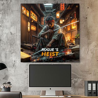 Samurai Vertical Metal Print