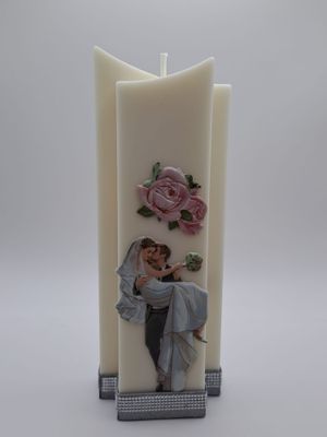 Hochzeitskerze 2 Spitzkerze