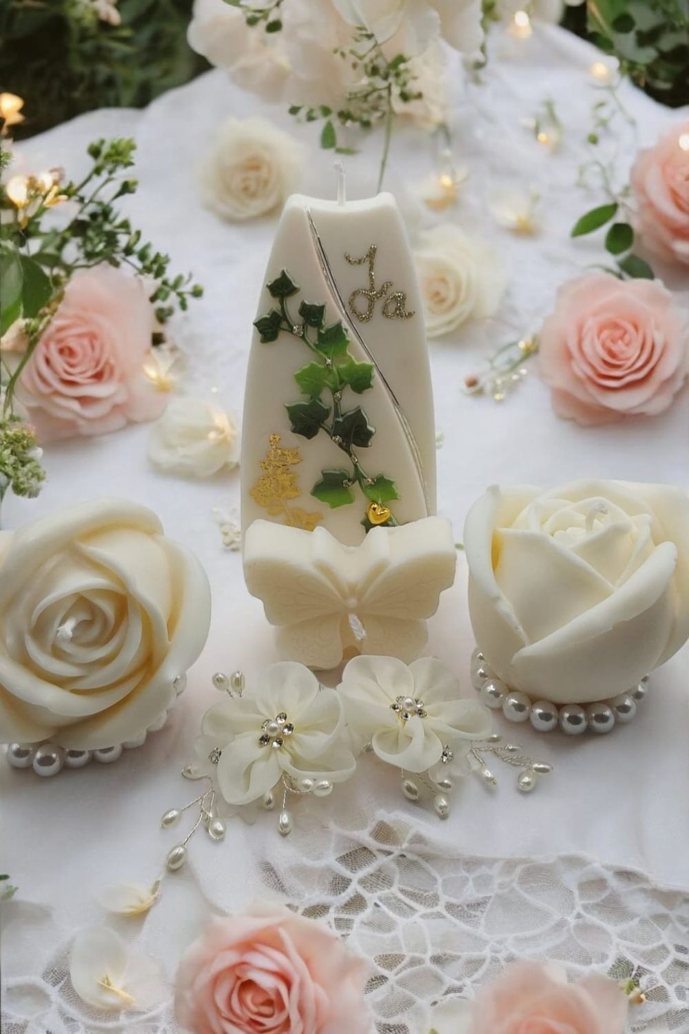 Hochzeitskerze Bogen