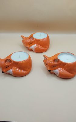 Kerze Fuchs mit individuellem Teelicht