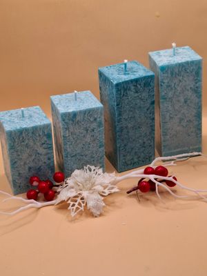 WW weihnachtliche quadratische Flachkerze