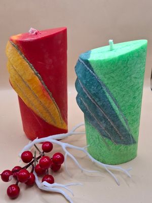 WW weihnachtliche Weinachtsfächerkerze