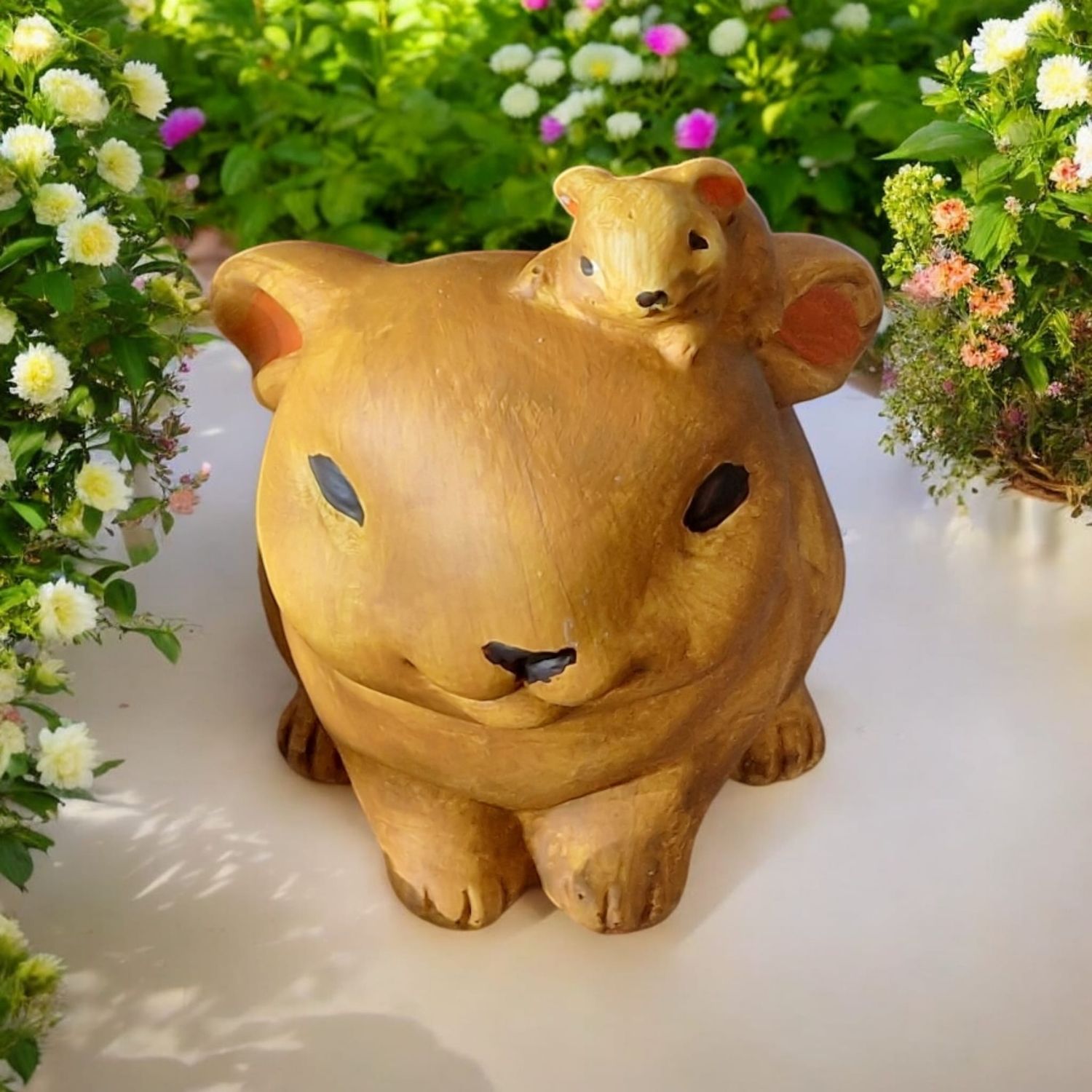 Zauberhaftes Häschen mit Trockenblumen