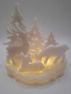 Wunderschöne Winterlandschaft aus Epoxidharz mit LED-Lichterkette – Magische Stimmung für die Festtage