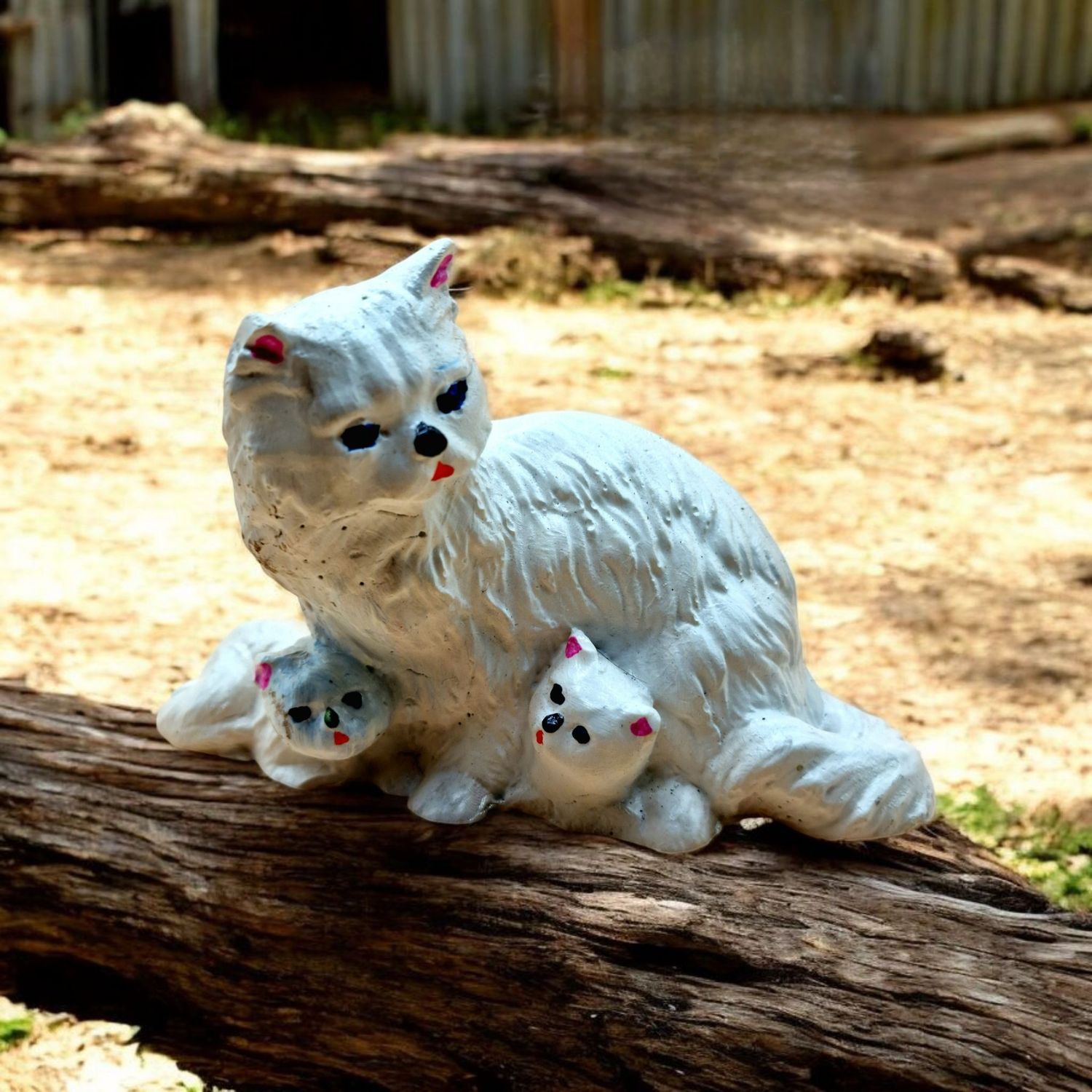 🐱❤️ Katze mit Kind aus Gips