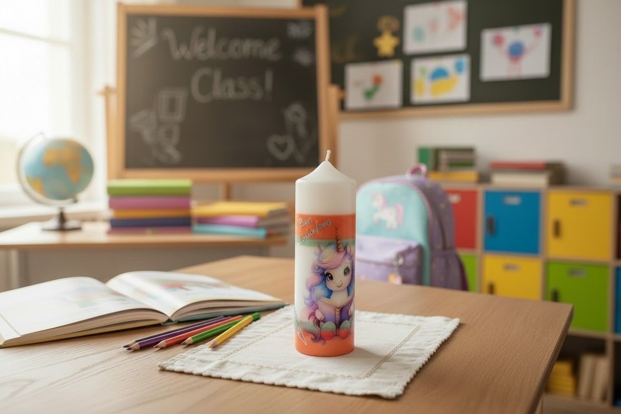 Kerze zum Schulanfang – liebevolles Geschenk für einen unvergesslichen ersten Schultag
