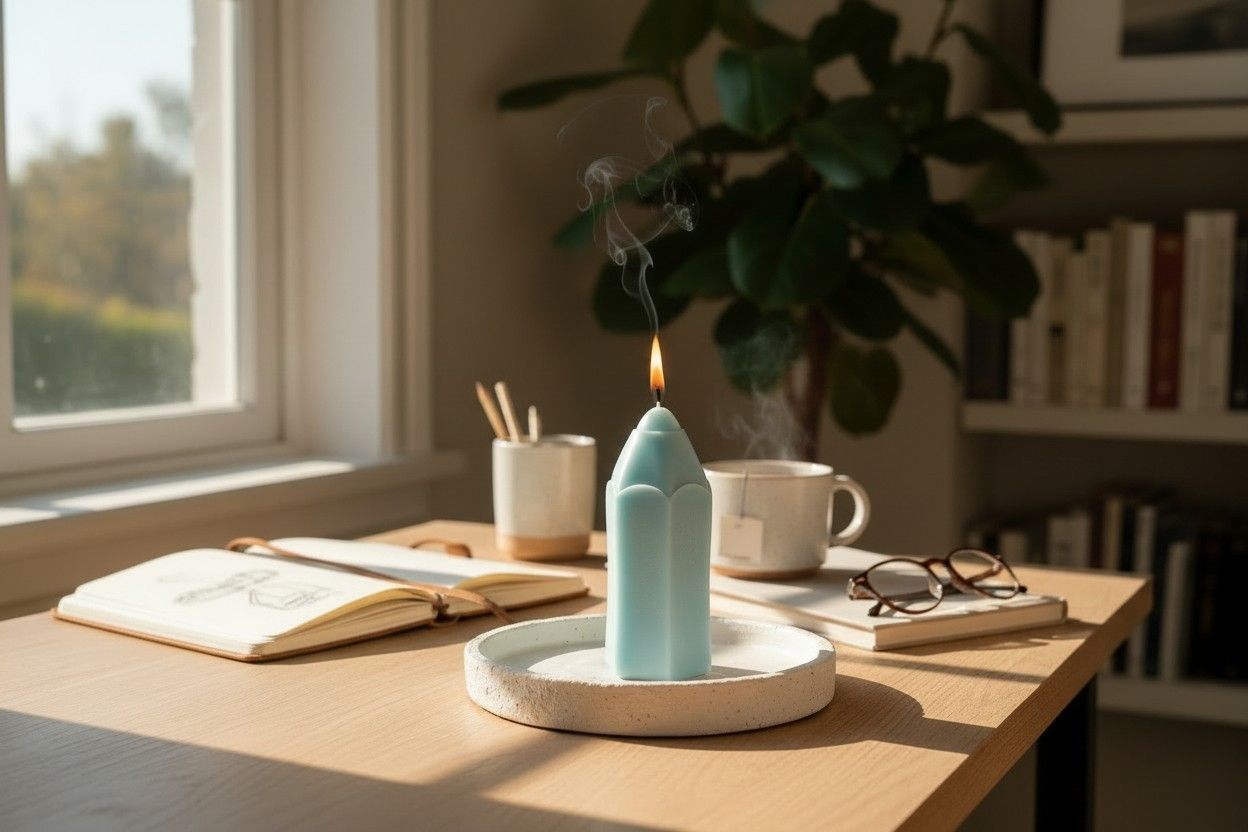 Kerze in Form eines Stiftes – originelle Geschenkidee für Schule, Büro &amp; kreative Anlässe