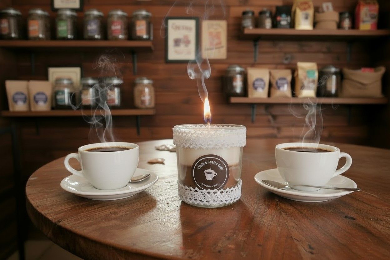 ☕🕯️Kaffeekerze mit Kaffeeduft im Glas – aromatische Wohlfühlkerze für echte Kaffee‑Liebhaber