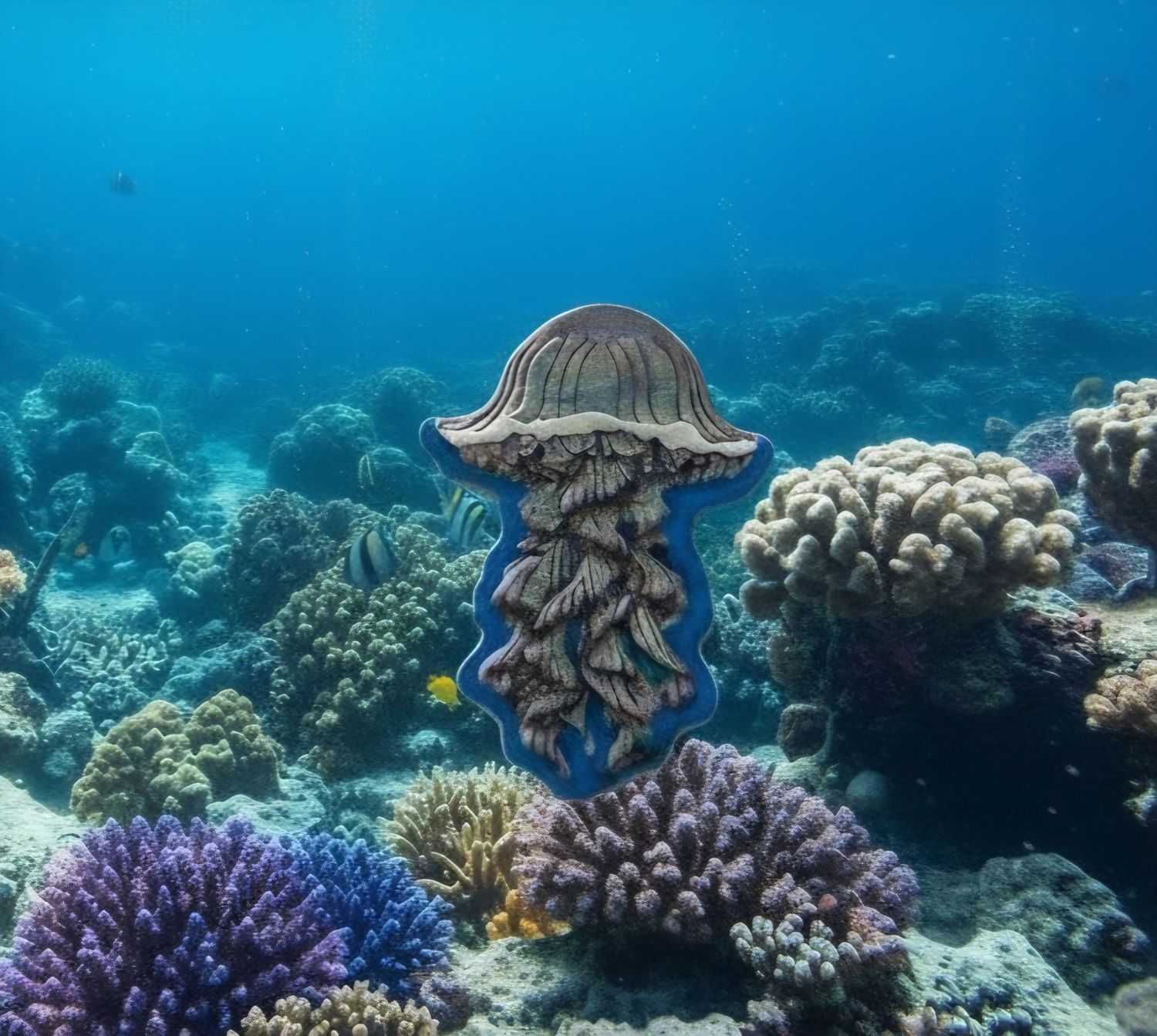 🌊✨ Qualle aus Gips – maritime Dekofigur mit oder ohne Magnet