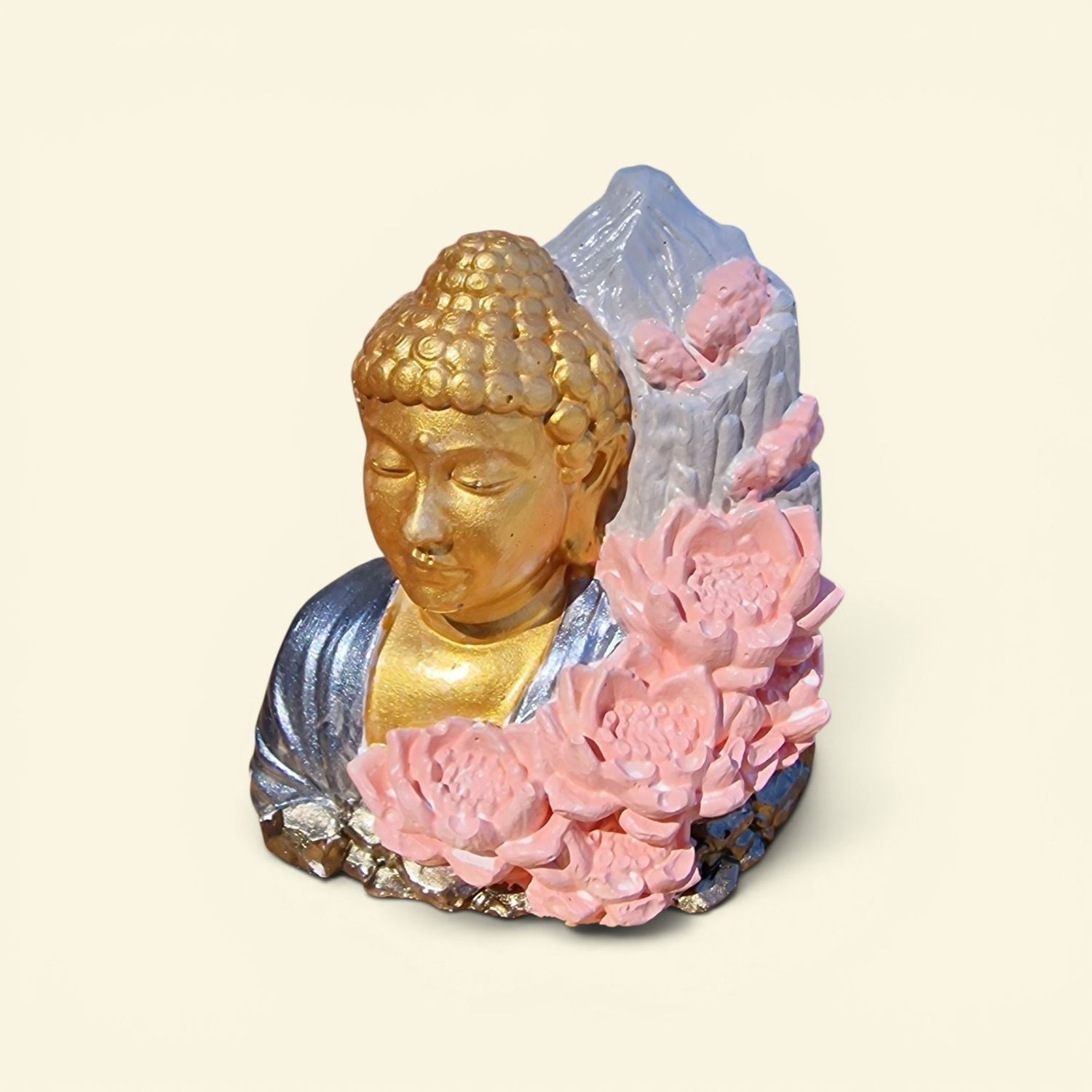 Harmonische Buddhafigur aus Gips – stilvolle Deko für Ruhe, Balance und positive Energie