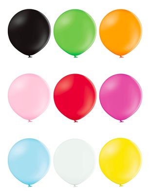 Belbal 17&quot; round standard balloons (50 bag)