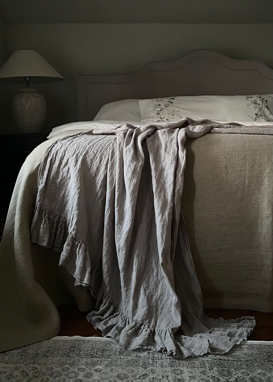 Linen blanket Mia - medium weight LIMITED EDITION Handmade item - Ready to ship 5-7 days