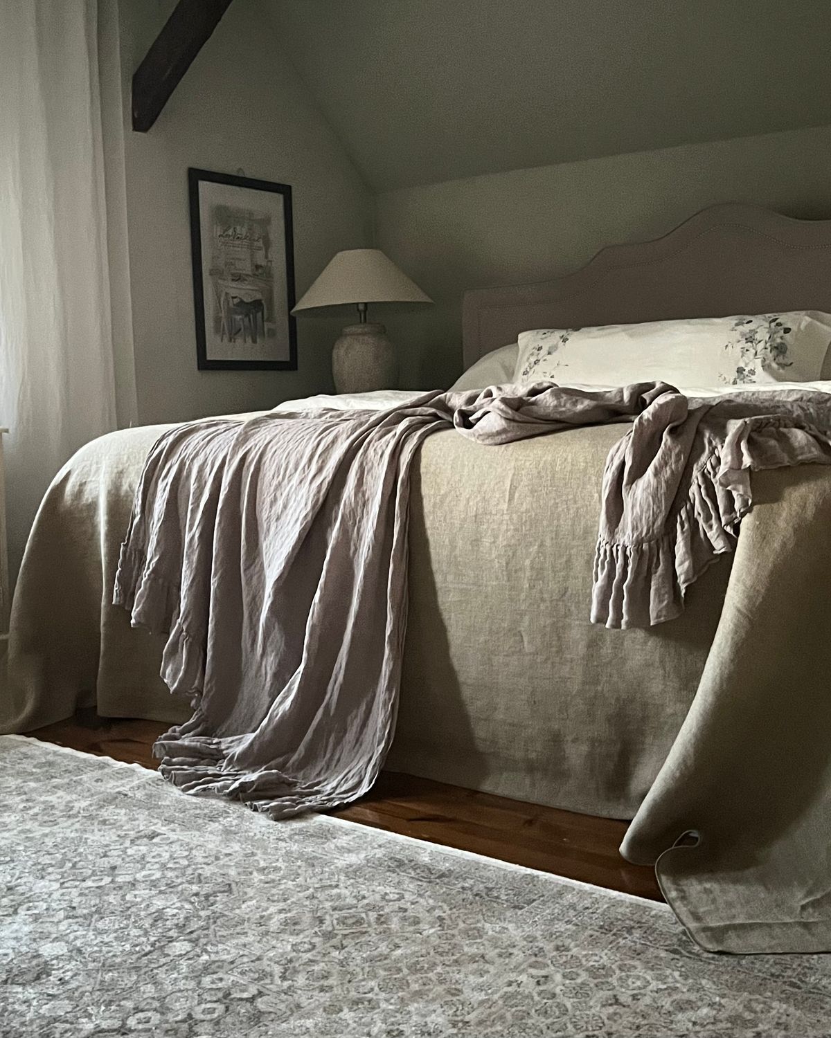 Linen blanket Mia - medium weight LIMITED EDITION Handmade item - Ready to ship 5-7 days