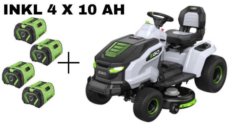 EGO TR4201E havetraktor INKL 4 X 10 AH EGO TR4201E havetraktor INKL 4 X 10 AH