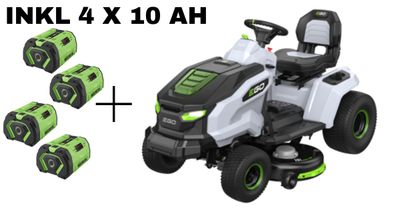 EGO TR4201E havetraktor INKL 4 X 10 AH EGO TR4201E havetraktor INKL 4 X 10 AH