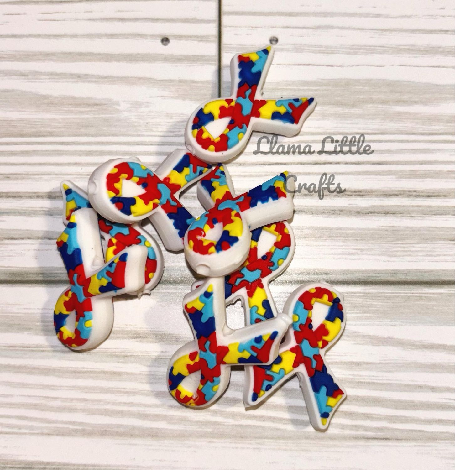 Autism Ribbon Focal Bead