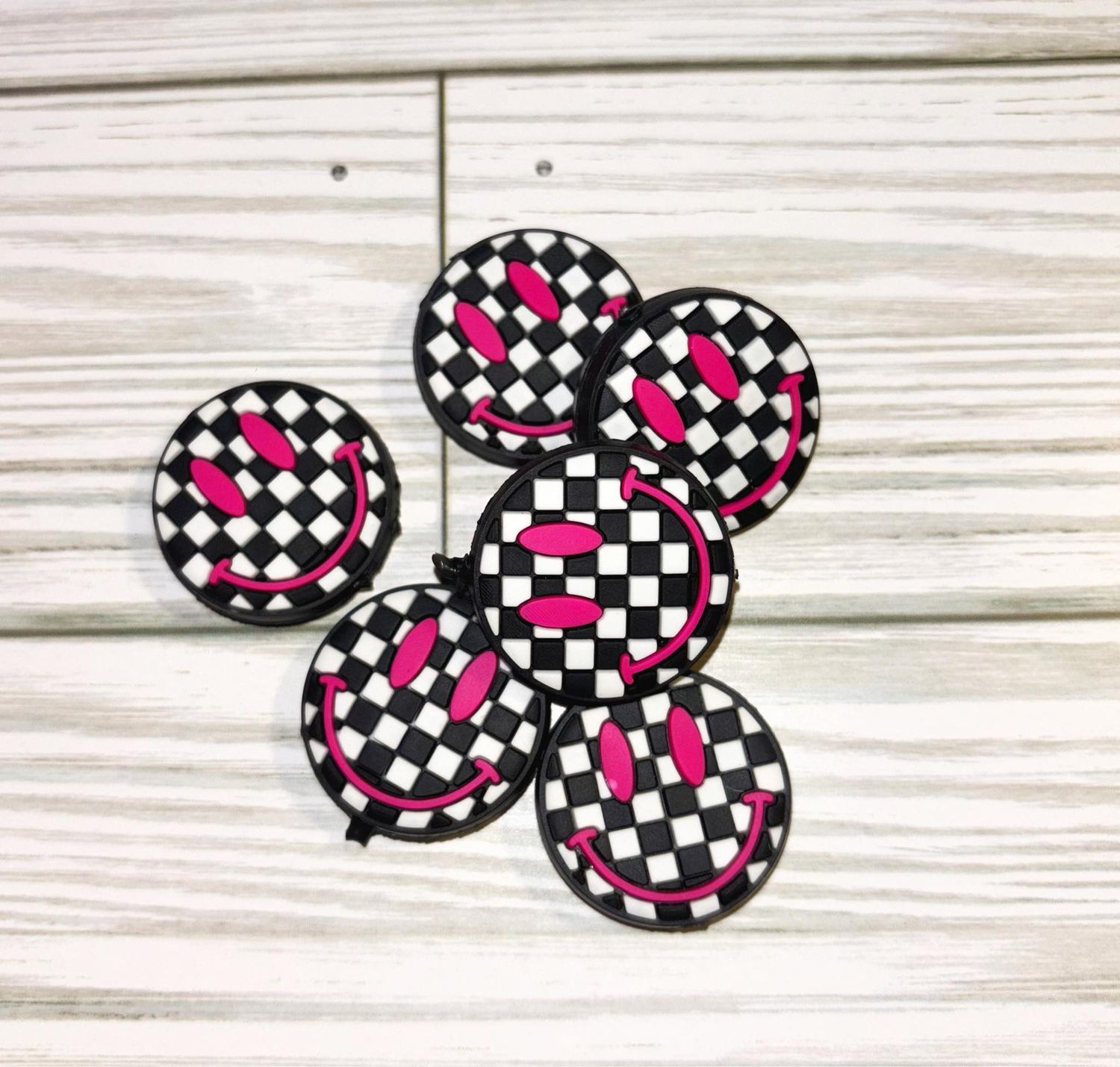 Checkered Smile Focal Bead