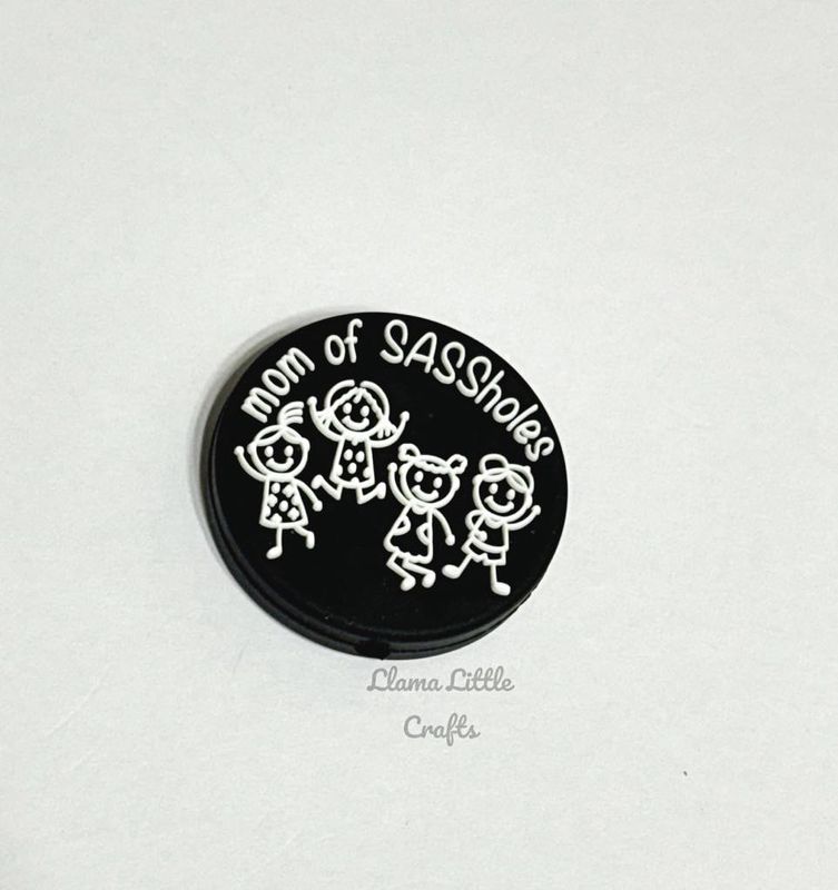 Mom of Sassholes Focal Bead