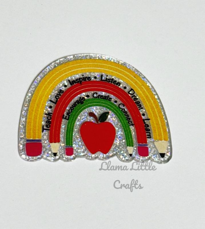 Teacher Rainbow Acrylic Topper