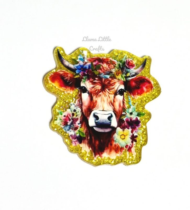 Highland Cow Acrylic Topper