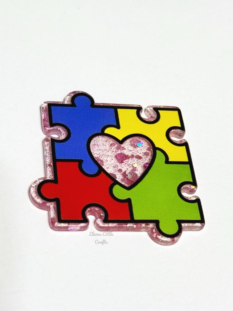 Autism Puzzle Acrylic Topper