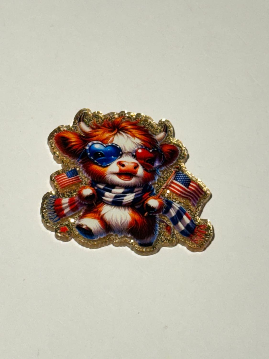 American Highland Cow Acrylic Topper