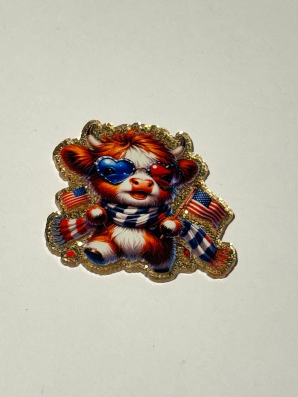 American Highland Cow Acrylic Topper