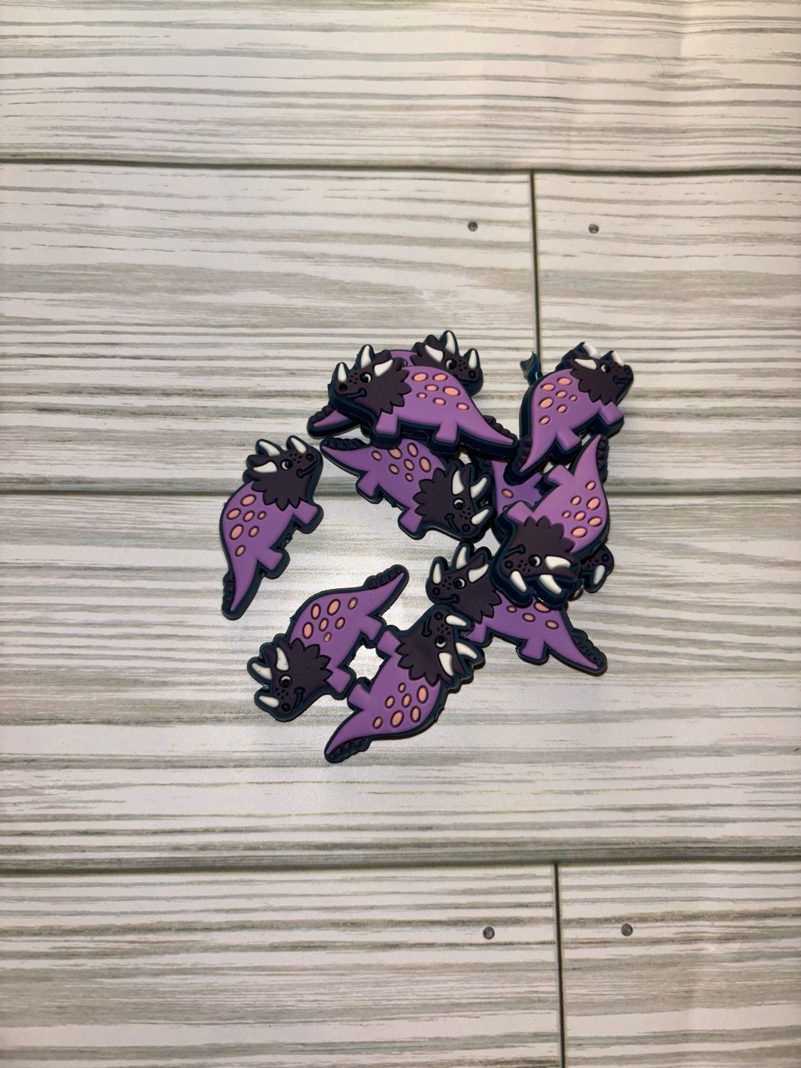 Purple Dinosaur Silicone Focal