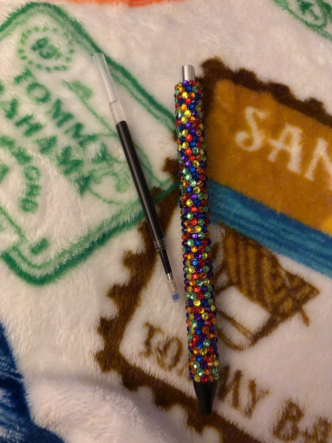 Rainbow Rhinestone Pen
