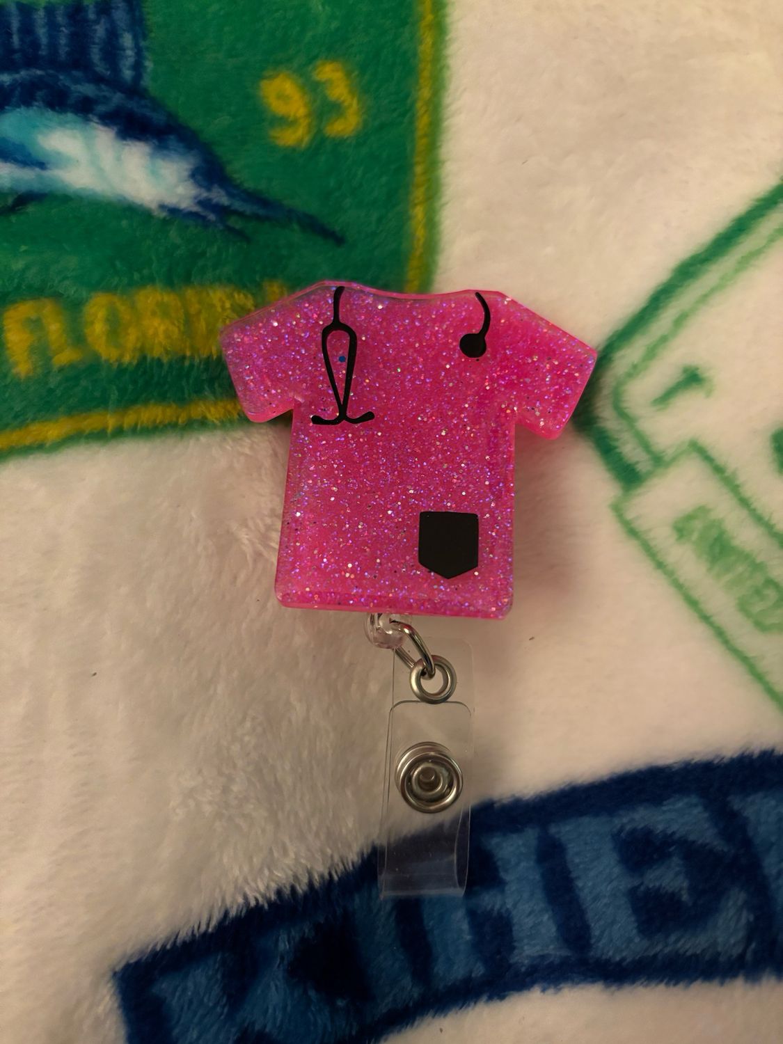 Pink Scrubs Badge Reel