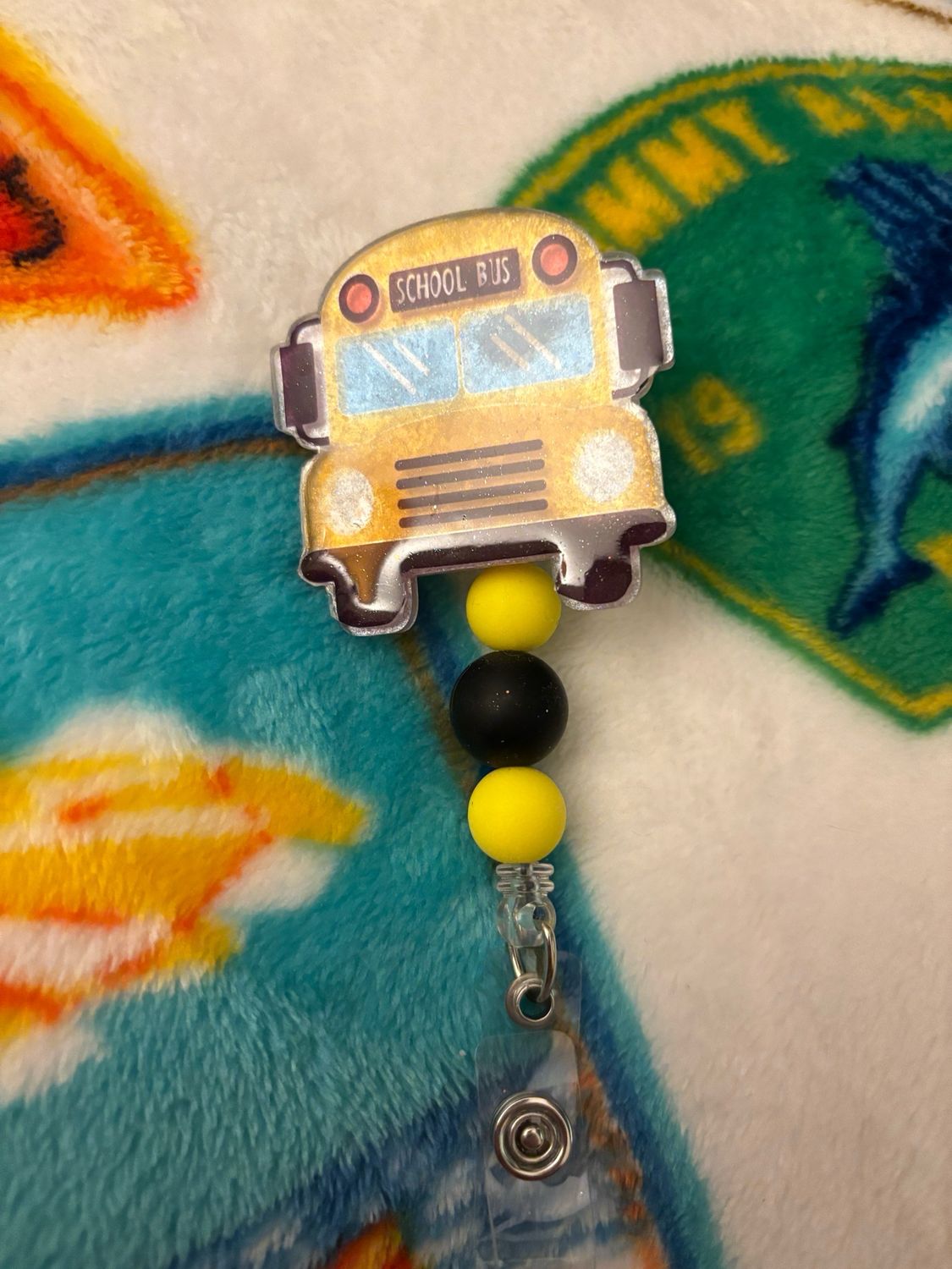School Bus Badge Reel