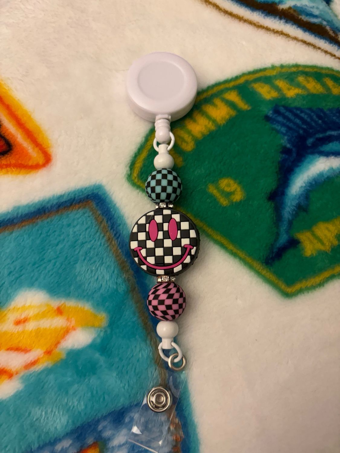 Checkered Badge Reel