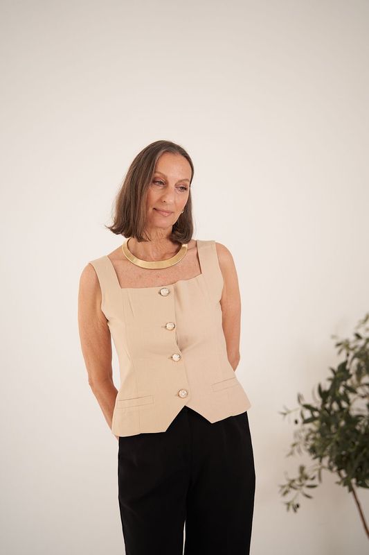 The Monte Carlo Beige Vest