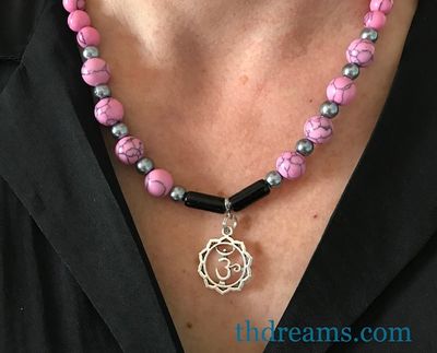 Pink Howlite Jewelry Set